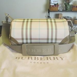 Burberry Pink Nova Check Barrel Shoulder Bag